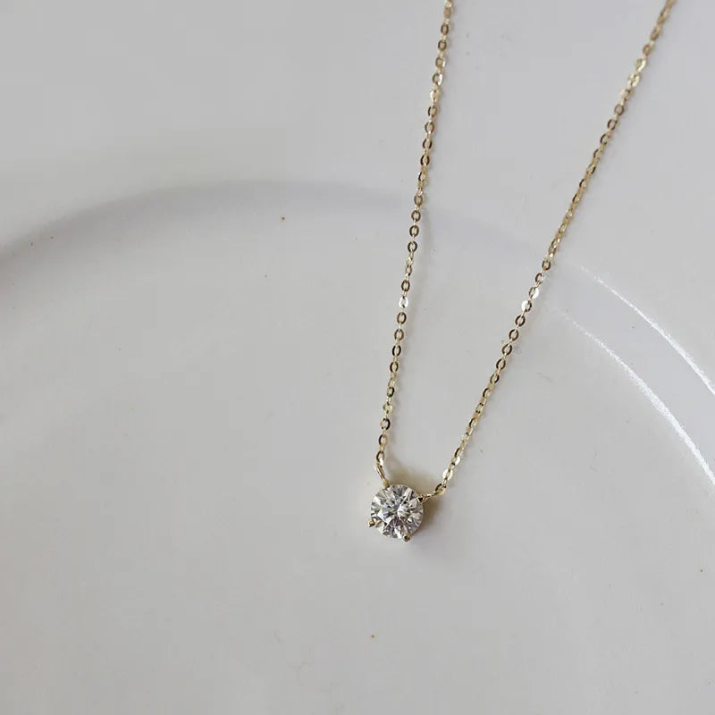 Luna Solitaire Pendant (925-SS)