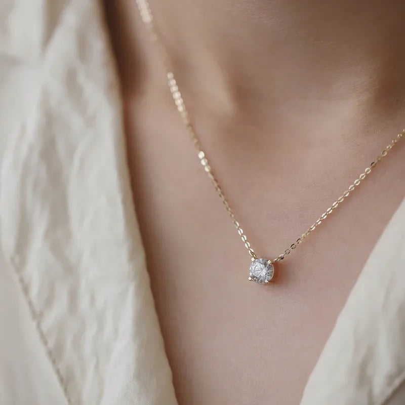 Luna Solitaire Pendant (925-SS)