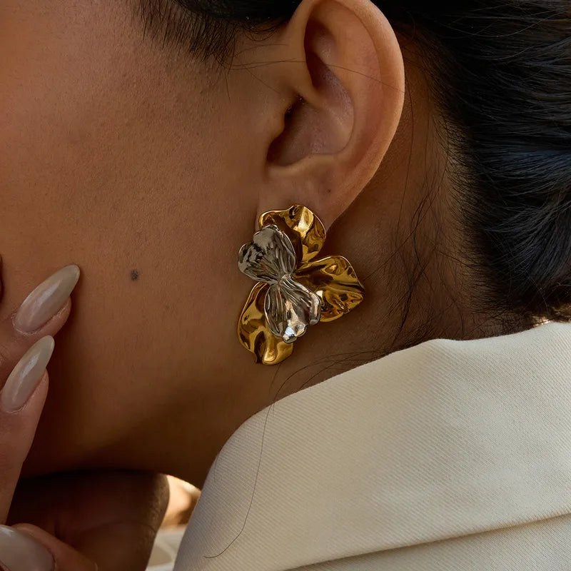 Gilded Orchid Earrings