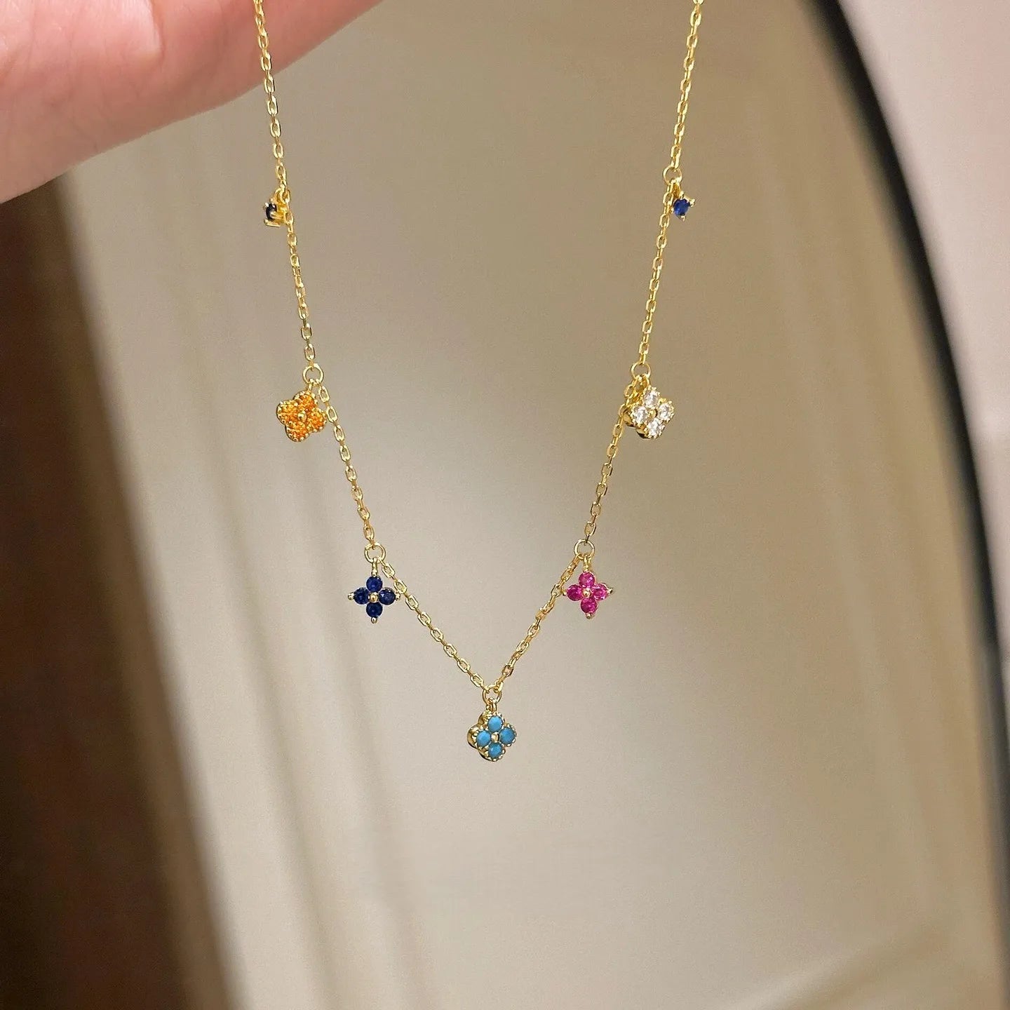PETITE BLOOM NECKLACE (925-SS)