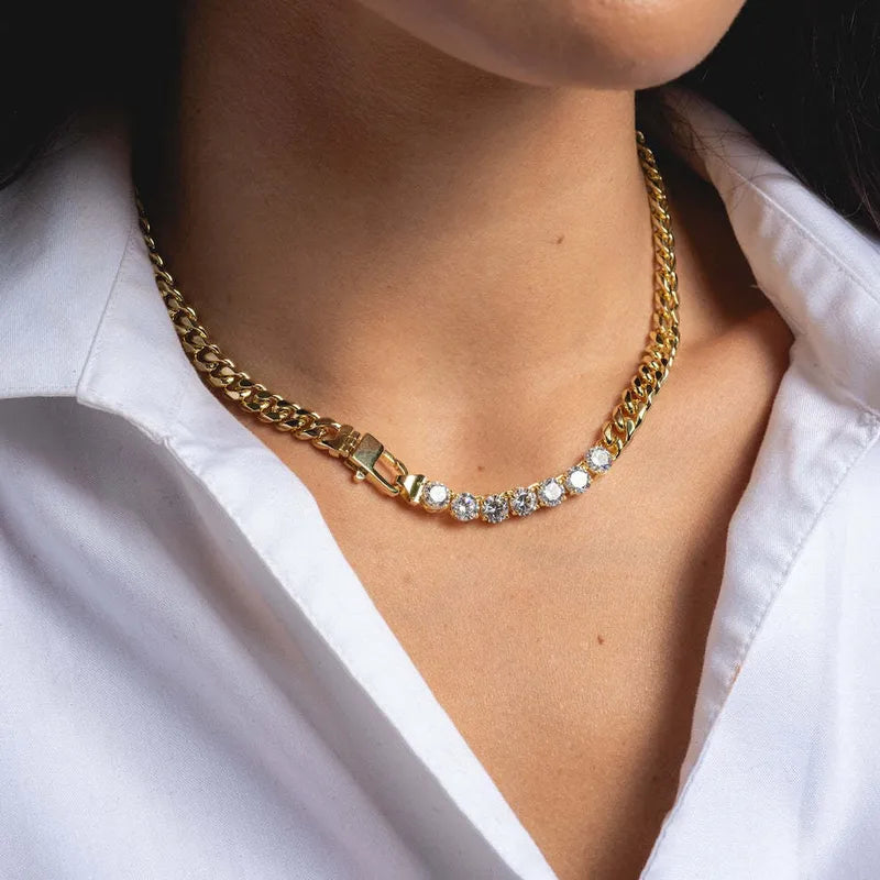 CUBAN DIAMANTÉ CHAIN