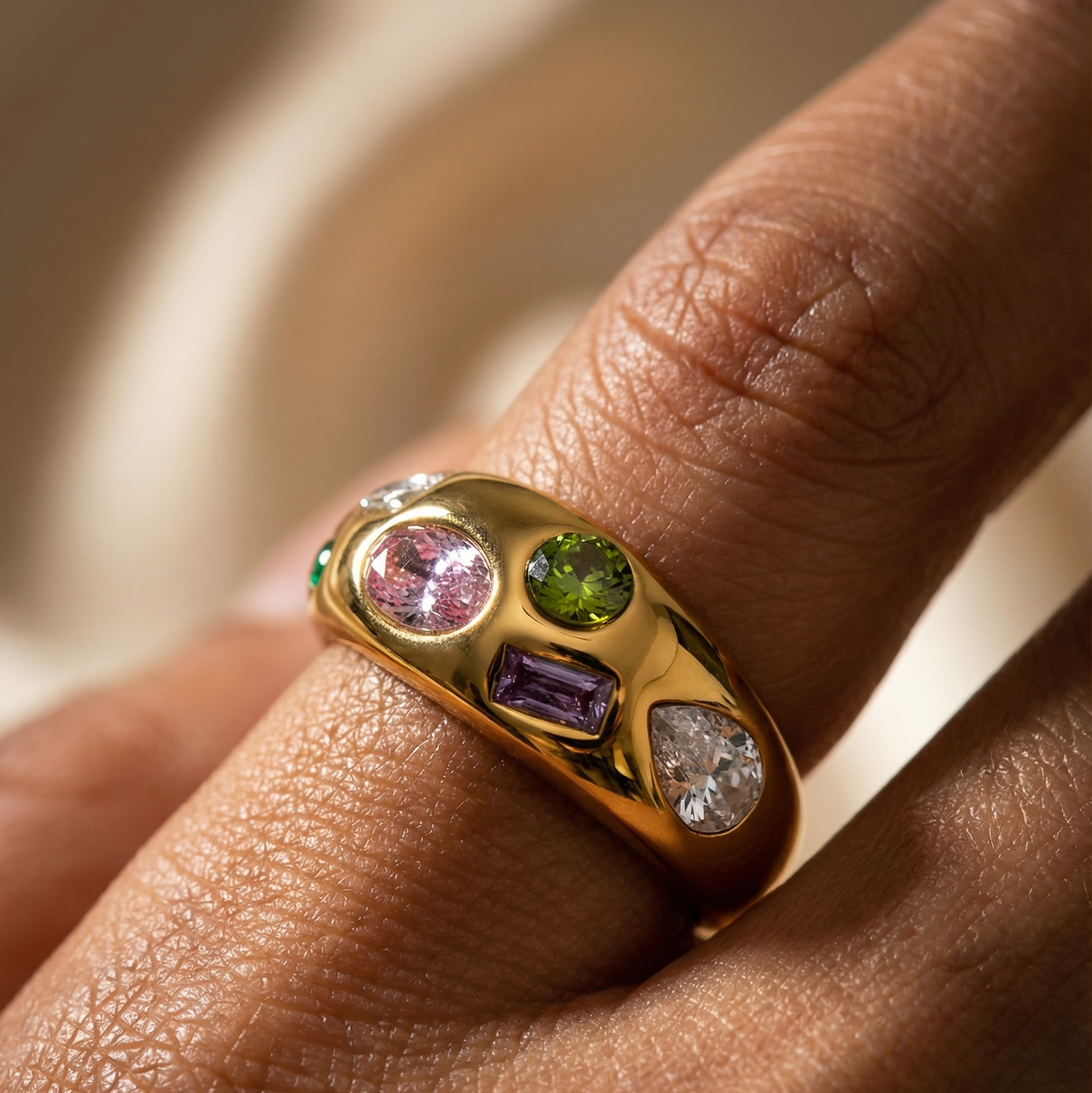 MOSAIC GEMSET RING